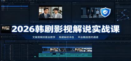 2026韩剧影视解说实战课:文案剪辑封面全教学,规避版权冲击平台精选签约通道-颜夕资源网-第17张图片 2026韩剧影视解说实战课:文案剪辑封面全教学,规避版权冲击平台精选签约通道-颜夕资源网-第17张图片