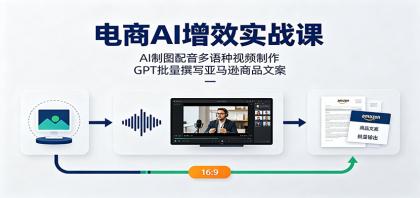 电商AI增效实战课：AI制图配音多语种视频制作，GPT批量撰写亚马逊商品文案-颜夕资源网-第17张图片