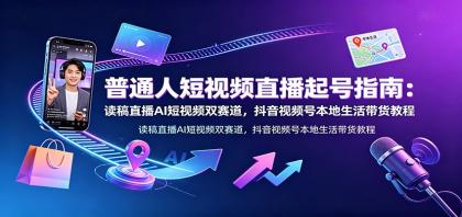 普通人短视频直播起号指南:读稿直播AI短视频双赛道,抖音视频号本地生活带货教程-颜夕资源网-第17张图片 普通人短视频直播起号指南:读稿直播AI短视频双赛道,抖音视频号本地生活带货教程-颜夕资源网-第17张图片