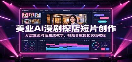 美业AI漫剧探店短片创作:分层生图对话生成教学,视频合成优化实操教程-颜夕资源网-第17张图片 美业AI漫剧探店短片创作:分层生图对话生成教学,视频合成优化实操教程-颜夕资源网-第17张图片