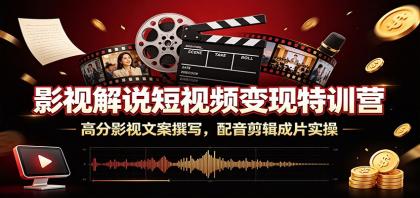 影视解说短视频变现特训营:高分影视文案撰写,配音剪辑成片实操-颜夕资源网-第17张图片 影视解说短视频变现特训营:高分影视文案撰写,配音剪辑成片实操-颜夕资源网-第17张图片