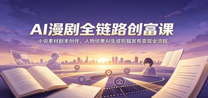 AI漫剧全链路创富课:小说素材剧本创作,人物场景AI生成剪辑发布变现全流程-颜夕资源网-第17张图片 AI漫剧全链路创富课:小说素材剧本创作,人物场景AI生成剪辑发布变现全流程-颜夕资源网-第17张图片