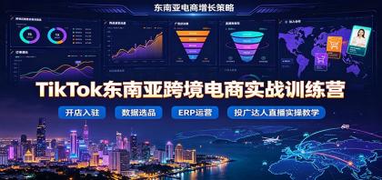 TikTok东南亚跨境电商实战训练营：开店入驻数据选品ERP运营，投广达人直播实操教学-颜夕资源网-第17张图片