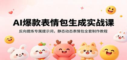 AI爆款表情包生成实战课:反向提炼专属提示词,静态动态表情包全套制作教程-颜夕资源网-第17张图片 AI爆款表情包生成实战课:反向提炼专属提示词,静态动态表情包全套制作教程-颜夕资源网-第17张图片