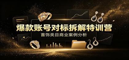 爆款账号对标拆解特训营:首饰类目商业案例分析,配套完整资料内容-颜夕资源网-第17张图片 爆款账号对标拆解特训营:首饰类目商业案例分析,配套完整资料内容-颜夕资源网-第17张图片