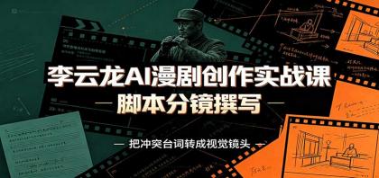 李云龙AI漫剧创作实战课：角色人设还原，脚本分镜撰写，AI漫剧成片完整制作教学